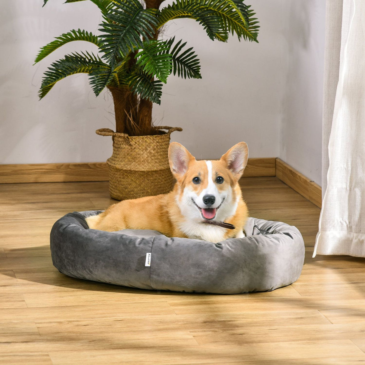 Dog Bed Round Dog Cushion For Medium Dogs & Cats, Removable & Washable Cover, Comfortable