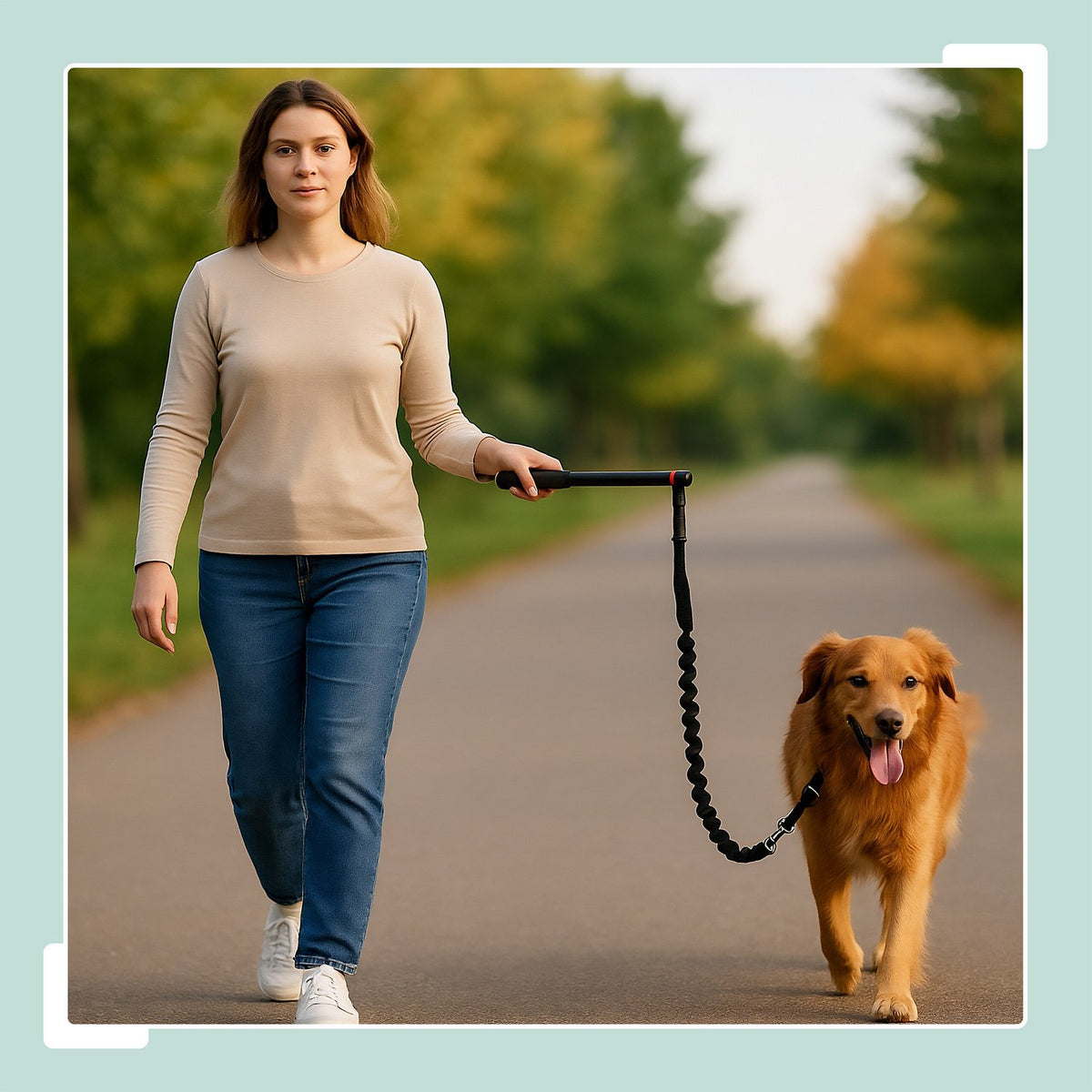Dog Bike Leash with Spacer – Flexible, Easy Install