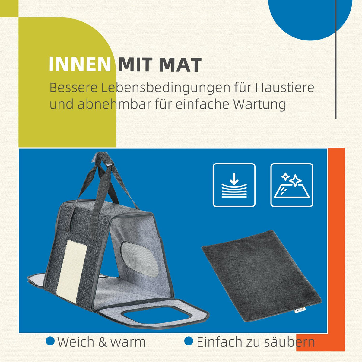 Dog Box Car Dog Transport Box Cat Transport Box With Mesh Window, Scratching Board, Cushion, For Cats Up To 5 Kg, Grey