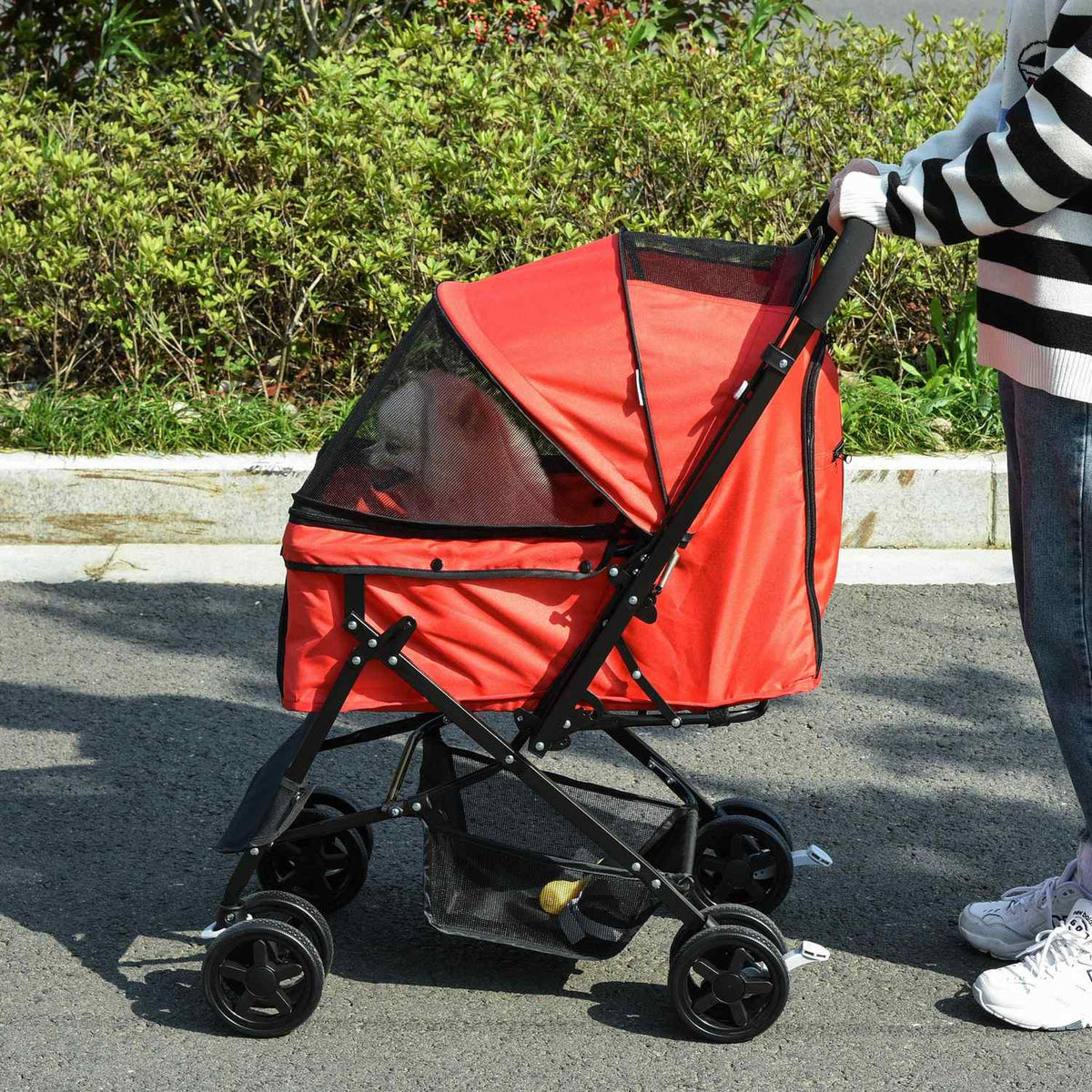 Dog Cart Oxford Red 76.5X52X95Cm Small Dogs & Cats