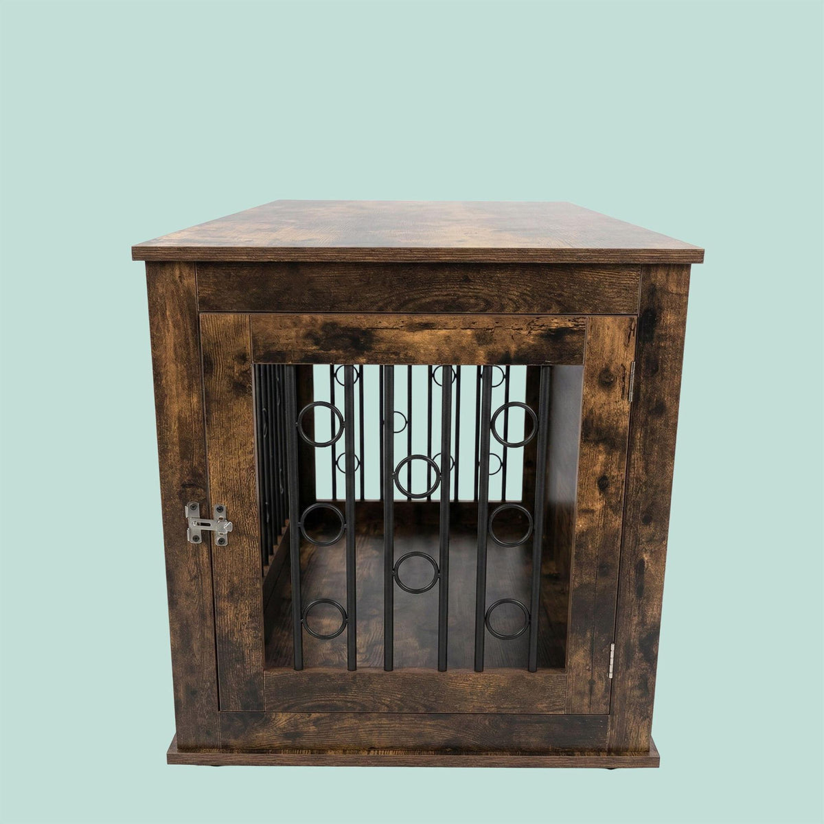 Dog Crate Furniture with Sliding Door and Castors