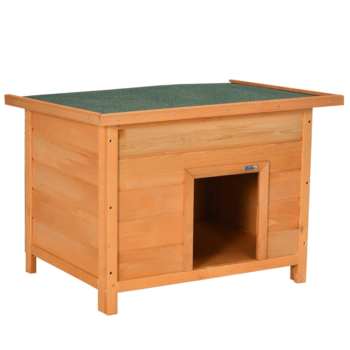 Dog Kennel Cozy Dog Cave Made Of Fir Wood With Roof, Ideal For Dogs And Cats, 82X58X58 Cm
