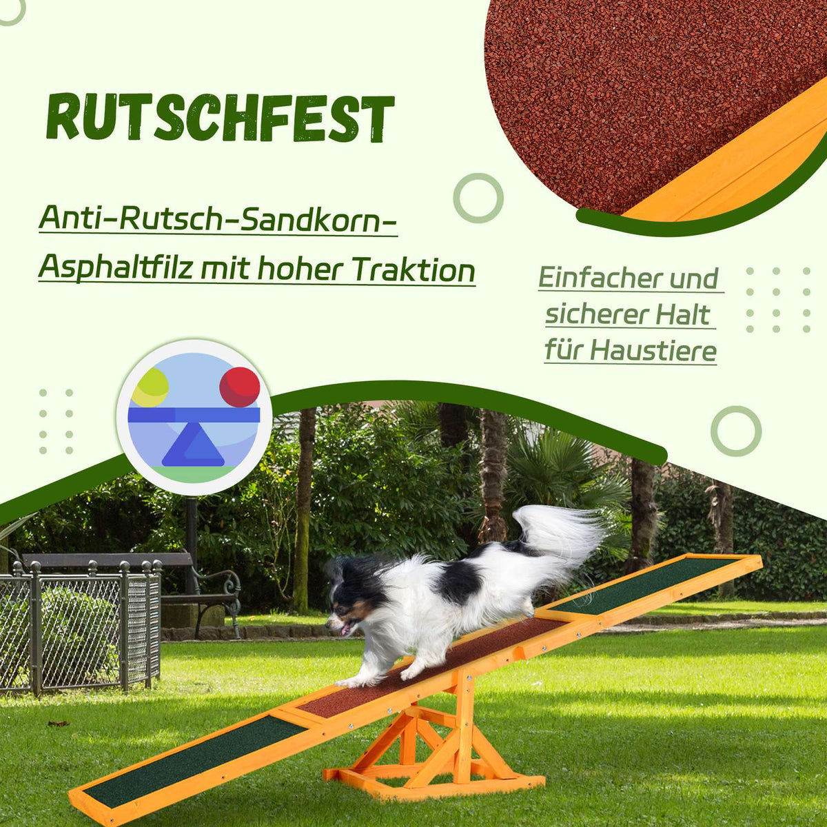Dog Rocker Dog Agility Rocker Puppy Toy Dog Sports 180 X 30 X 30 Cm
