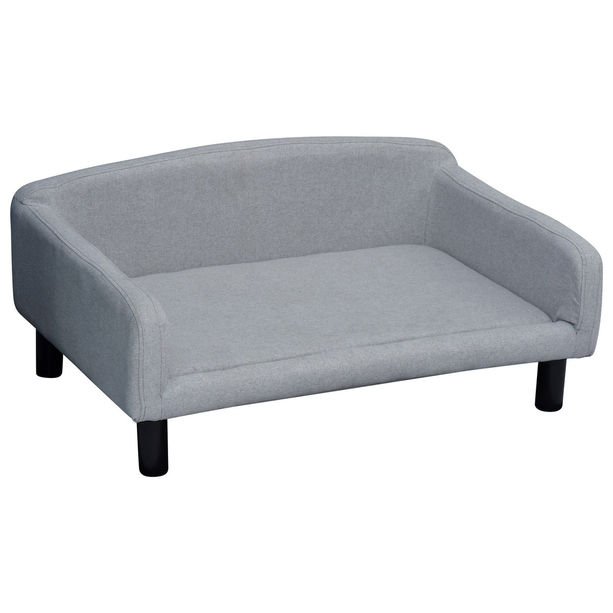 Dog Sofa Stylish Pet Sofa With Cover & Wooden Legs, 82X54X36Cm