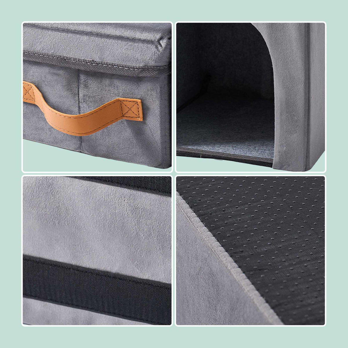 Dog Stairs, Foldable 3-Step With Storage And Hide