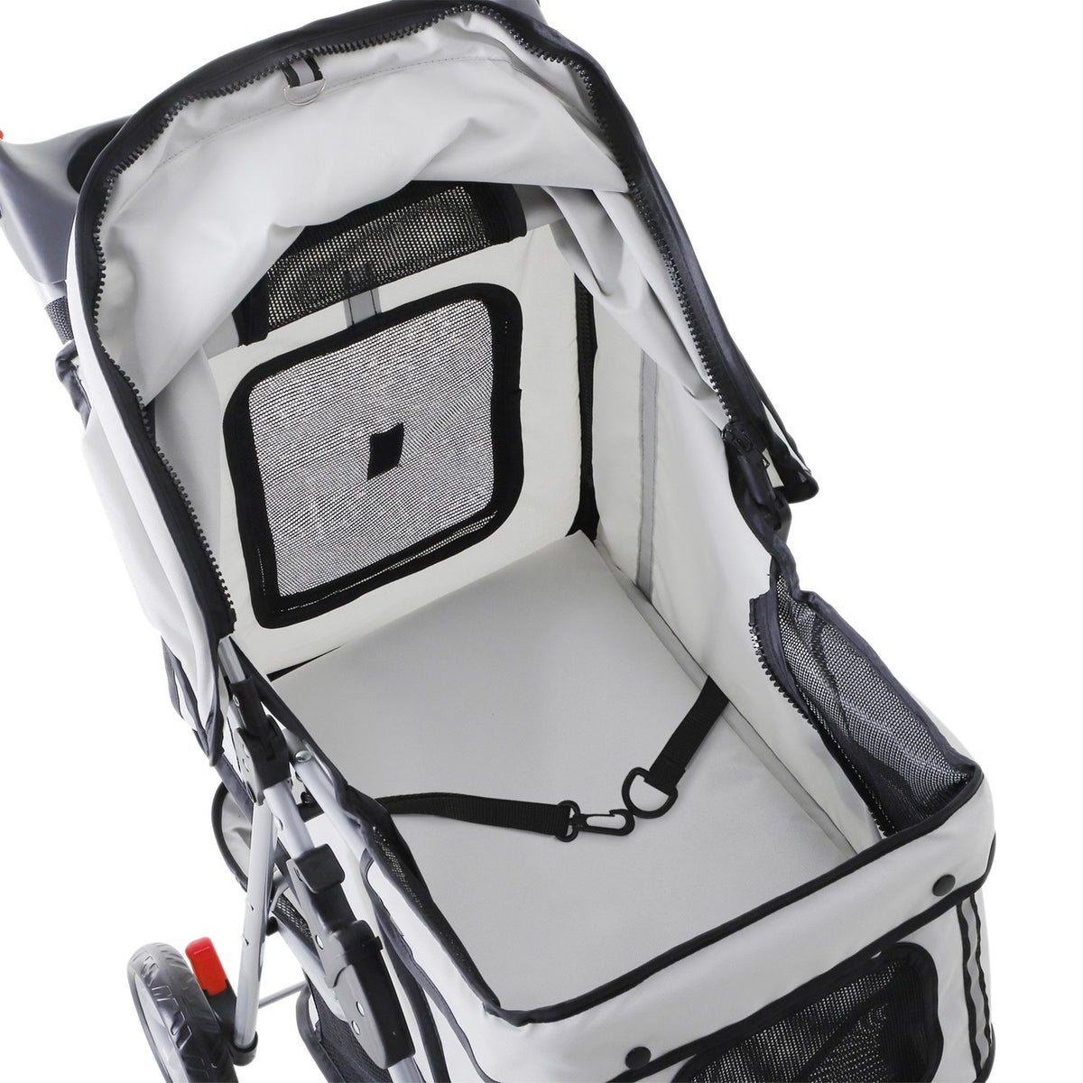 Dog Stroller Dog Buggy Buggy Dogs Cats Multicolored (Grey)