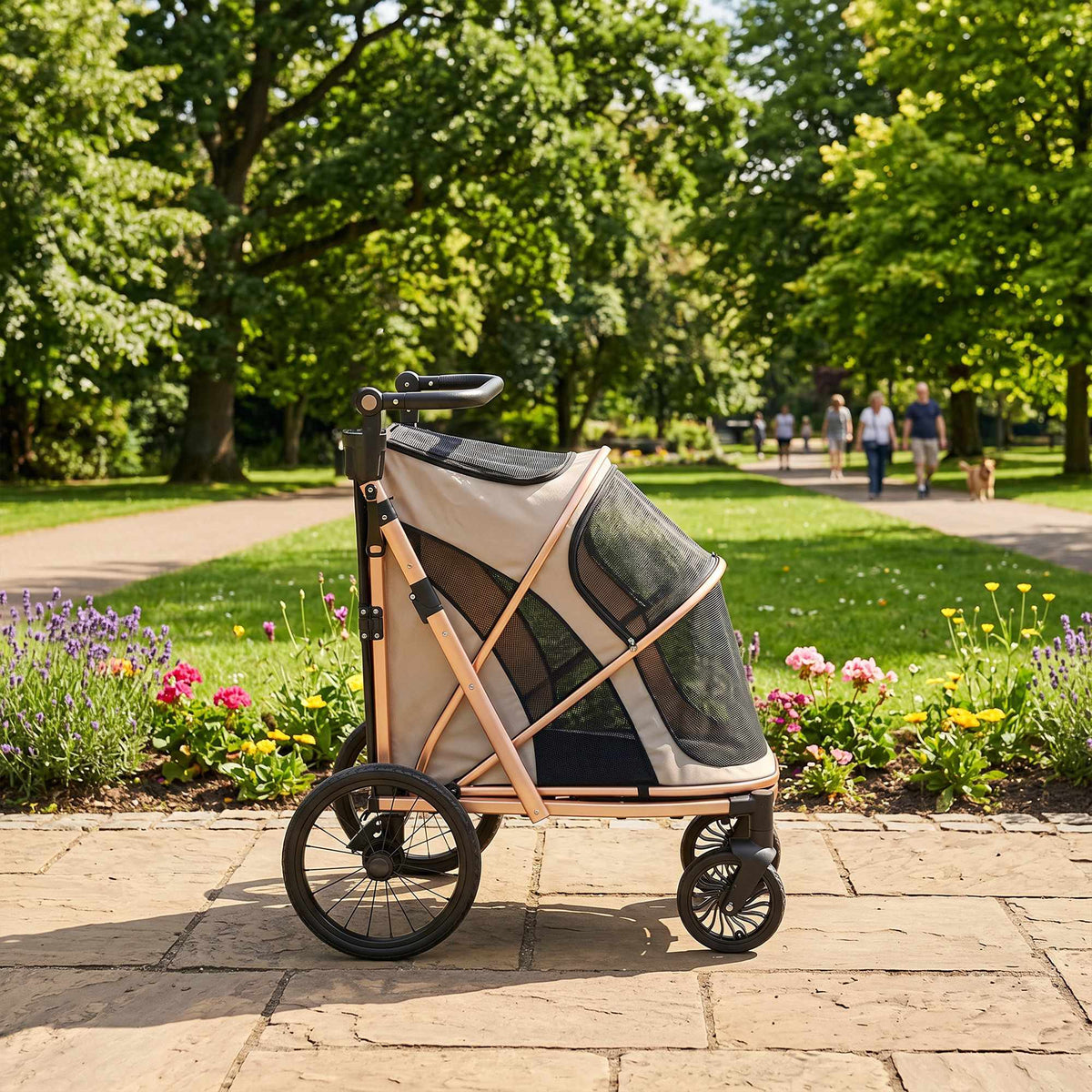 Dog Stroller, Foldable, 360 Swivel Wheels, Up To 20 kg