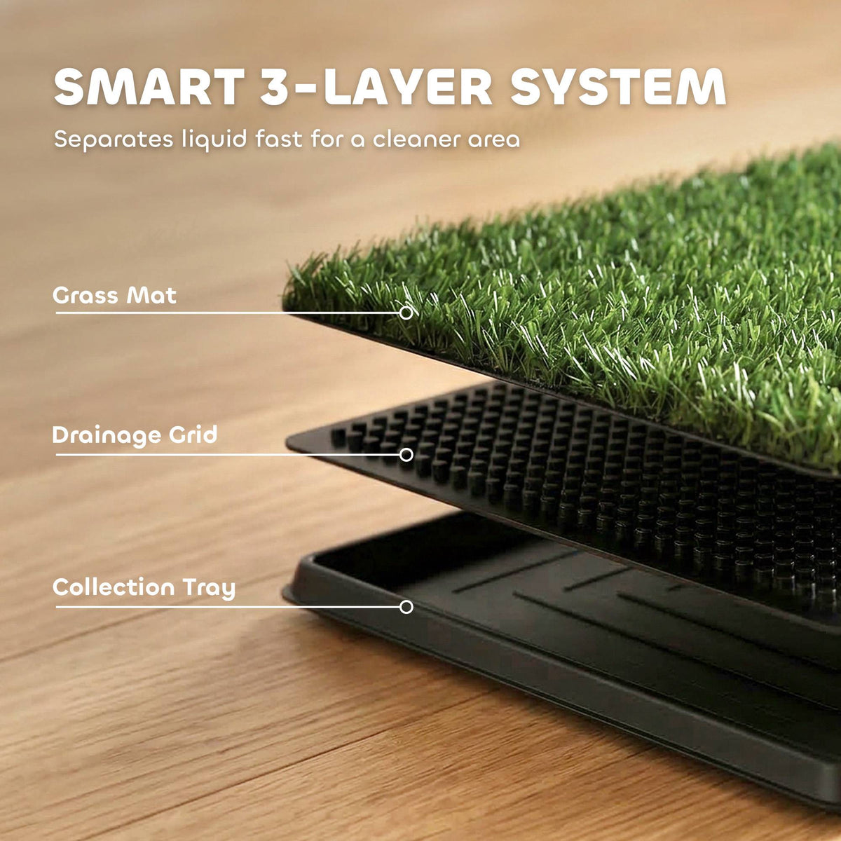Dog Toilet with Washable Artificial Grass, 76 x 50.5 cm