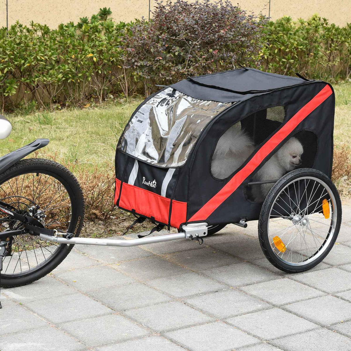 Dog Trailer Heavy Duty Dog Bike Trailer, All-Terrain, Weatherproof Oxford Fabric, Steel Frame