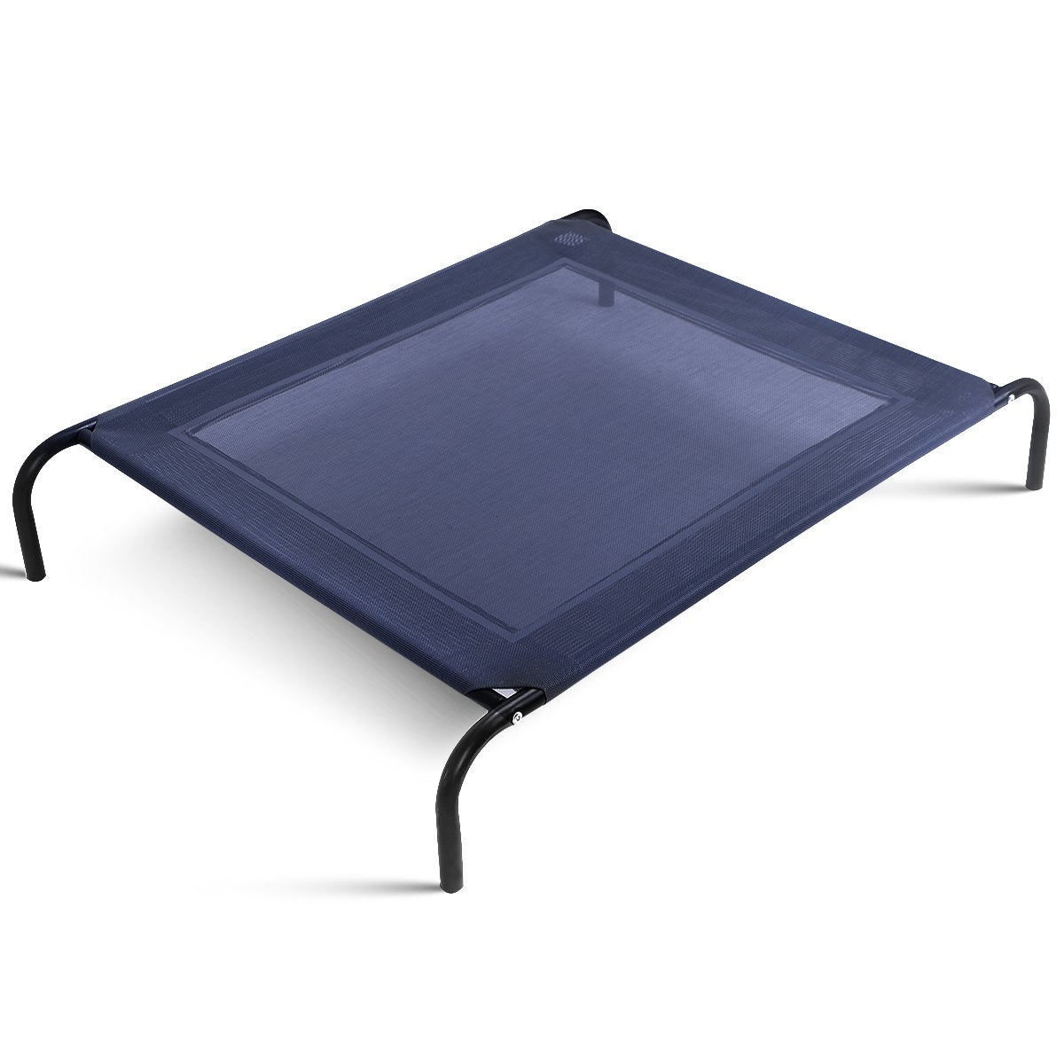 Dog bed garden dog lounger outdoor dog sofa gray 110 x 80 x 18 cm metal