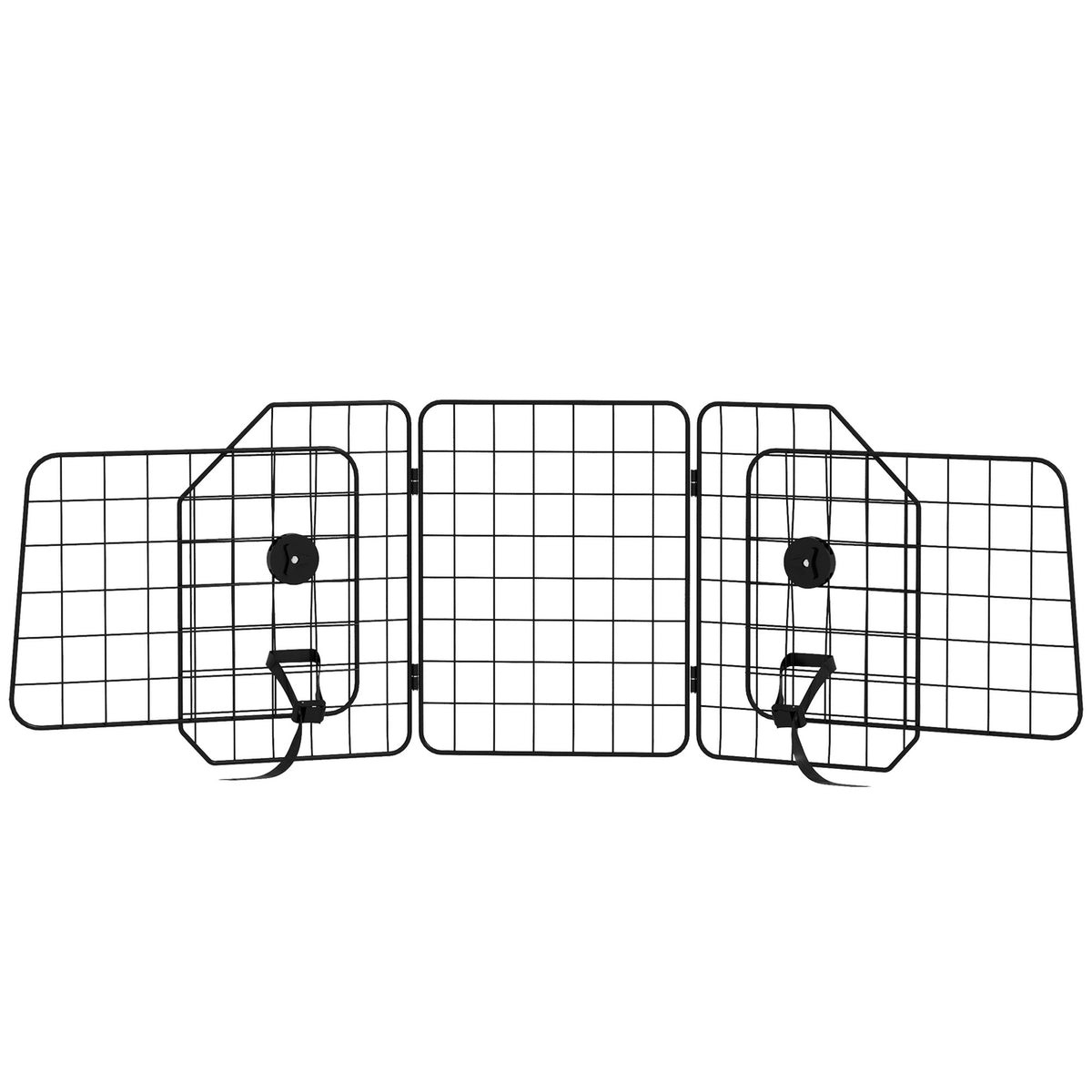Dog guard car universal trunk grille dog guard divider adjustable steel black 93-150 x 42 cm