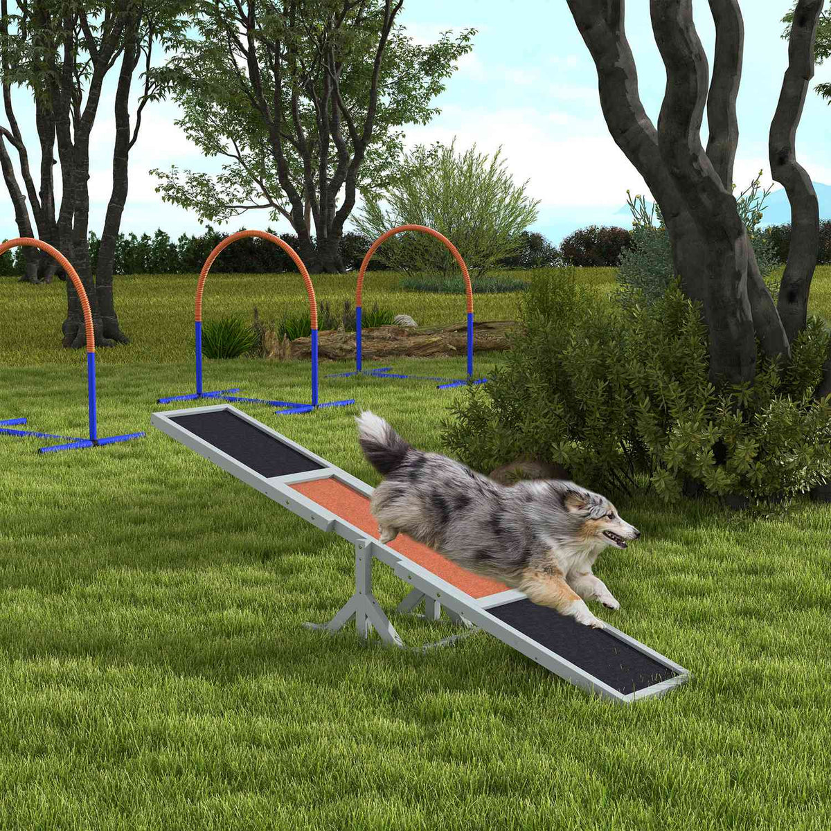 Dog rocker Agility rocker made of wood for dogs, training & dog sports, for large dogs, 180x30x30cm