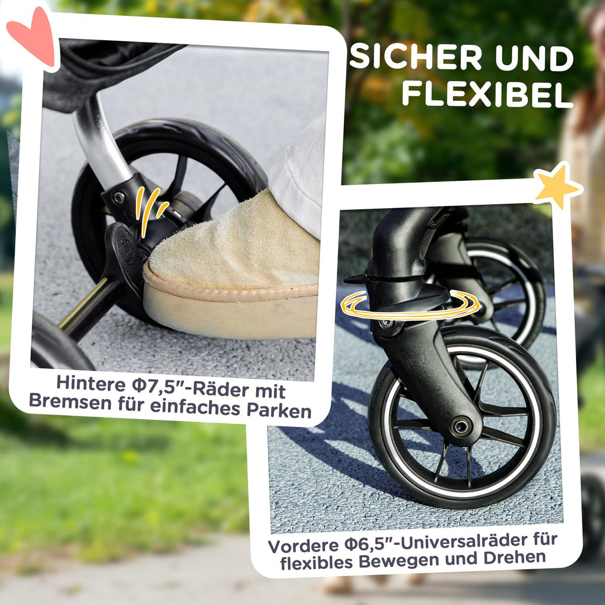 Dog stroller, light dog stroller made of aluminum, foldable for dogs and cats up to 10 kg, cat stroller with cushions, mesh windows, doors, storage basket, cat stroller, buggy, gray