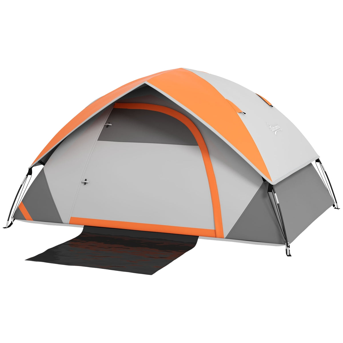 Dome tent for 2 people, lightweight, stable, waterproof family tent with door and window packing bag, hooks, camping tent with 3000 mm water column tent for camping, travel, trekking, garden