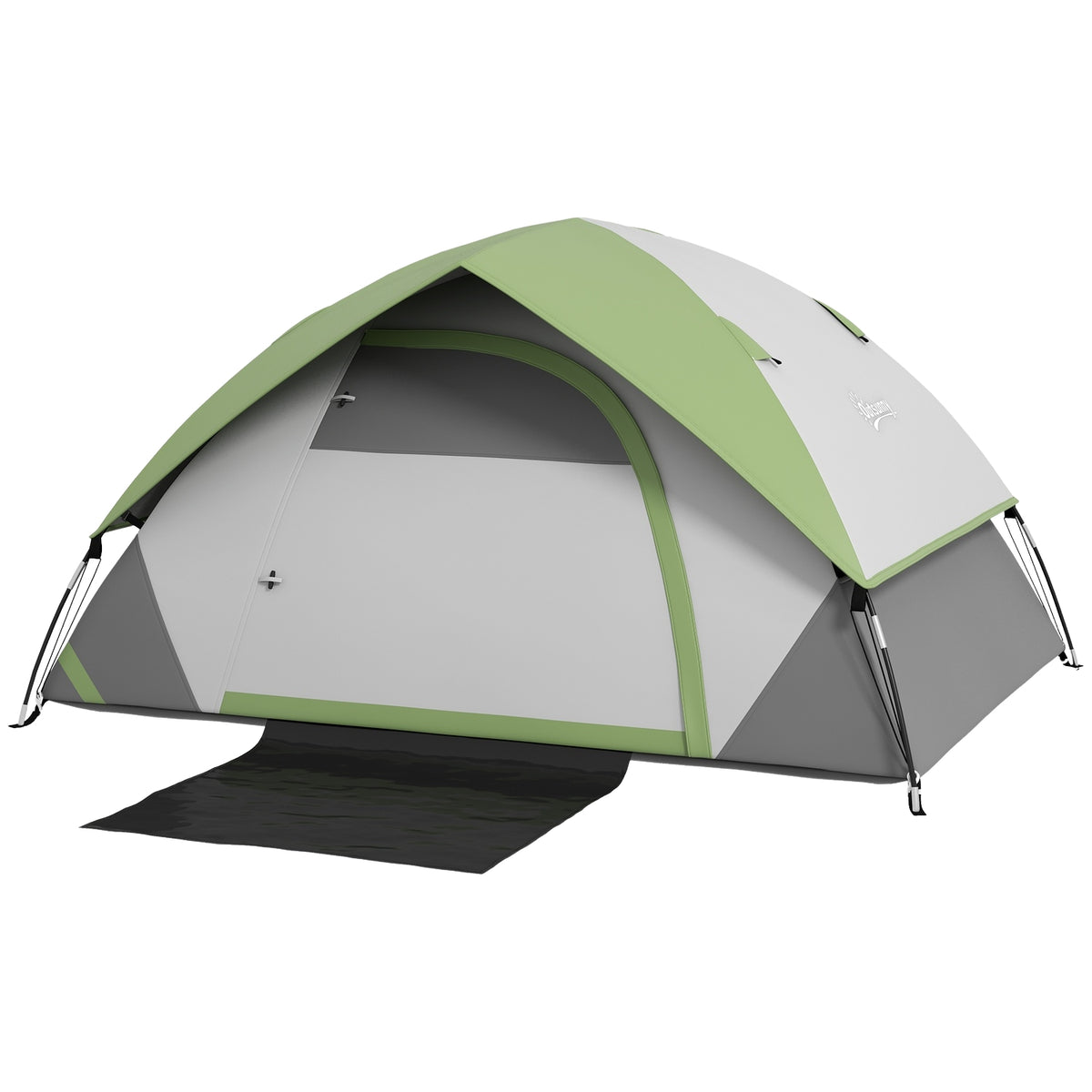Dome tent for 2 people, lightweight, stable, waterproof family tent with door and window packing bag, hooks, camping tent with 3000 mm water column tent for camping, travel, trekking, garden
