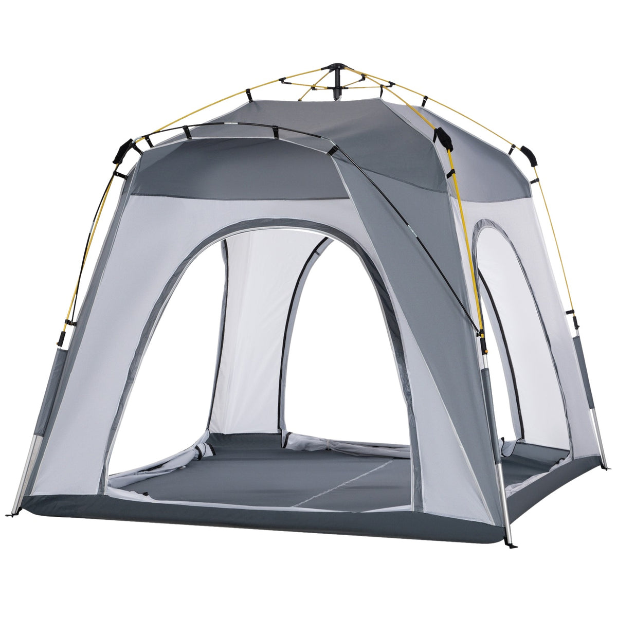 Dome tent for 4 people, lightweight, stable, waterproof, UV 50+, pop-up camping tent with hook, door, window, groundsheet, family tent with 1000 mm water column, tent for camping, travel, trekking, garden