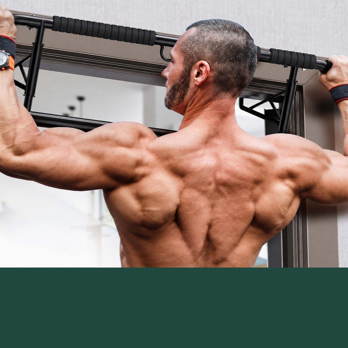 Door-Frame Pull-Up Bar, Non-Slip Foam Grips, 150kg Max Load