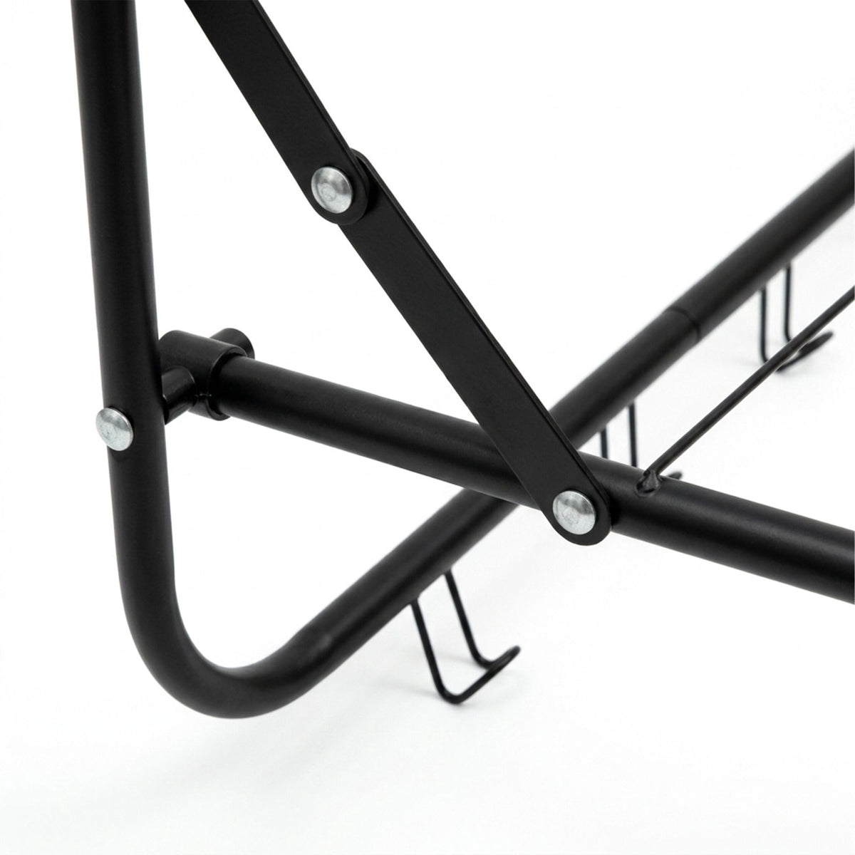 Door-Mounted Clothes Drying Rack, Black, 2.4m Length