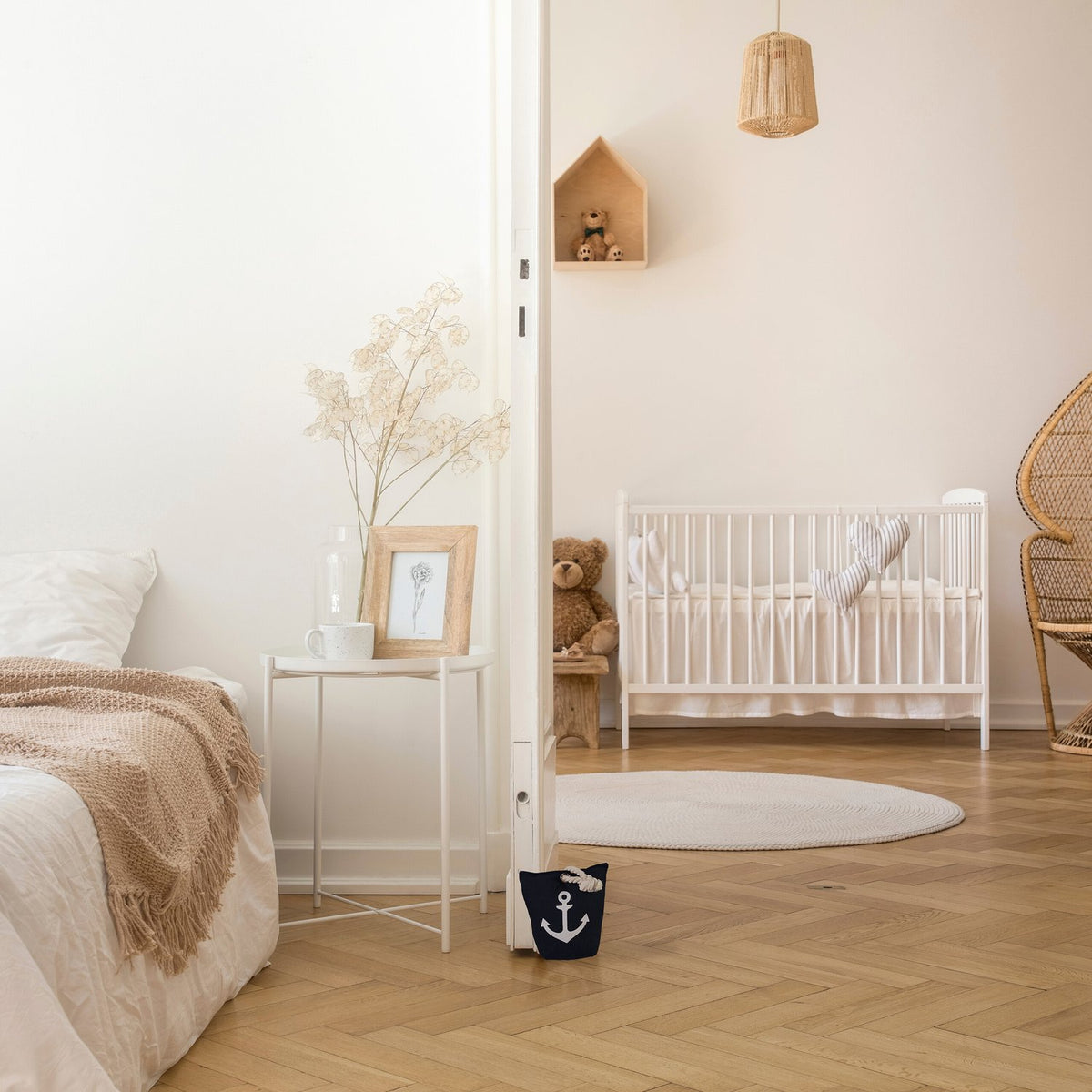 Door Stop Sandbag with Anchor Design, Fabric Doorstop