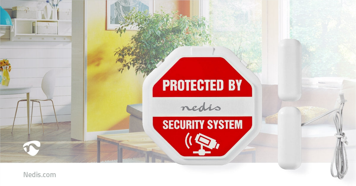 Door Window Alarm | Battery powered | 2x CR2032 | 85 dB| White