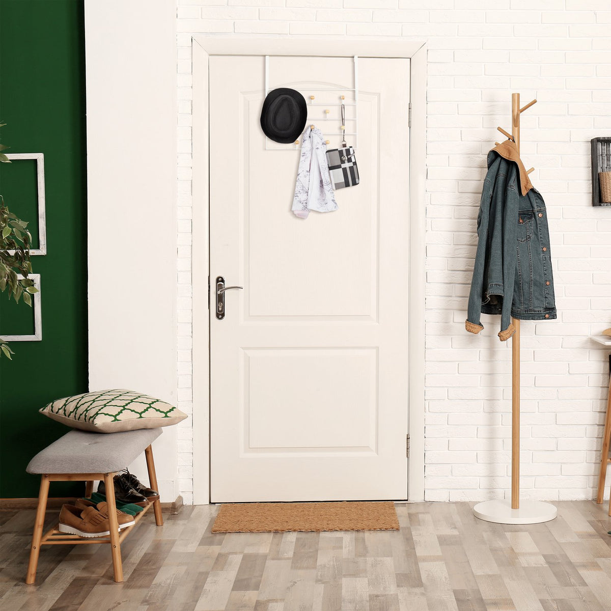 Door hanger with 10 hooks