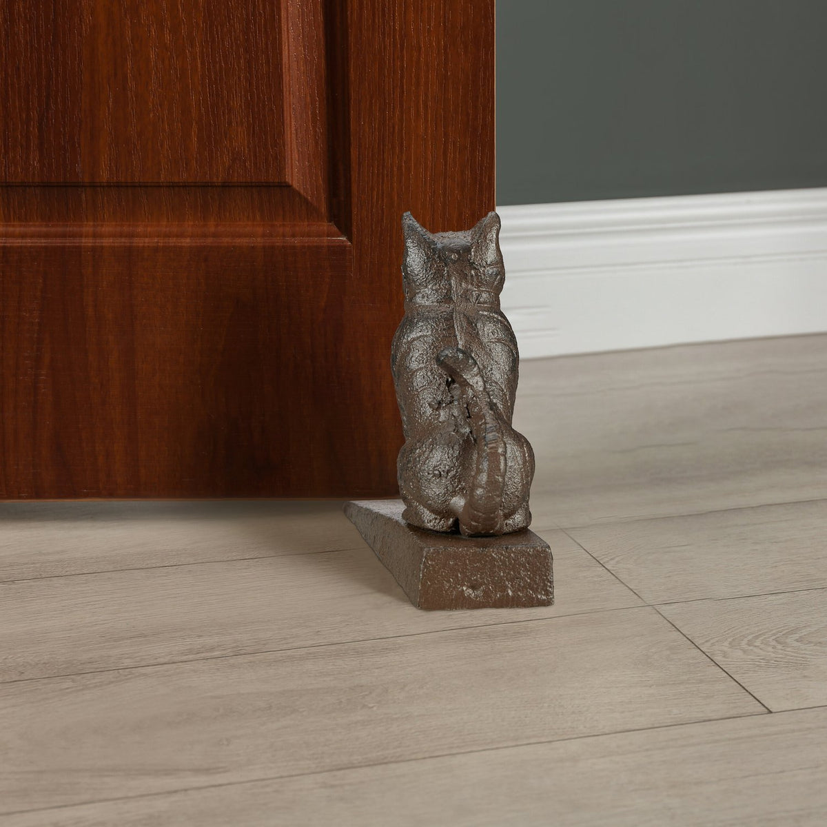 Door jamming cat