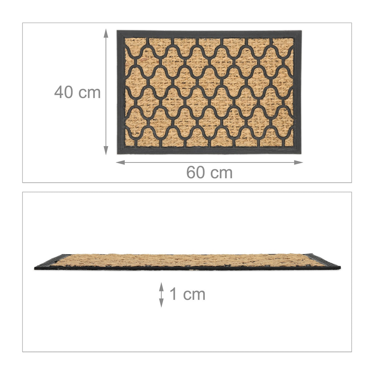 Doormat Rubber & Coconut pattern