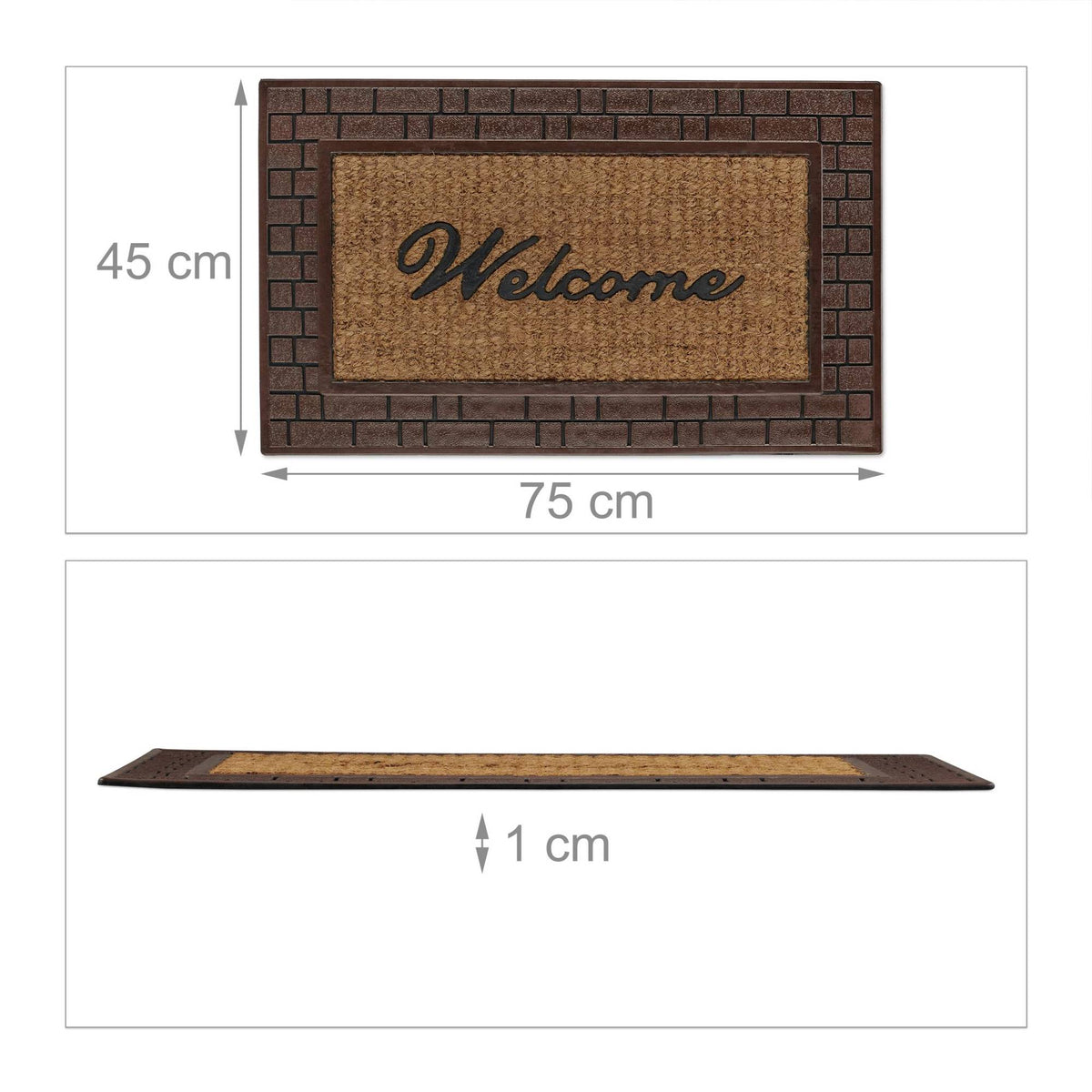 Doormat "Welcome" rubber & coconut