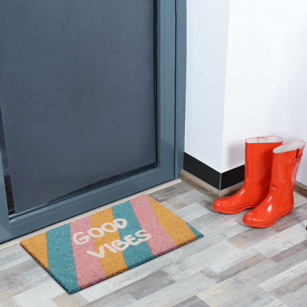 Door mat coconut fiber "Good vibes"