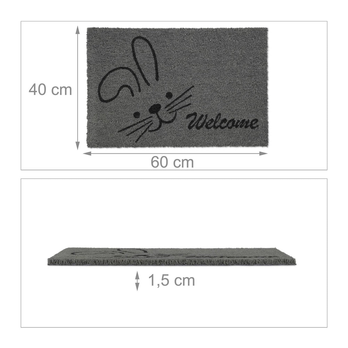 Door mat coconut fiber "Welcome"