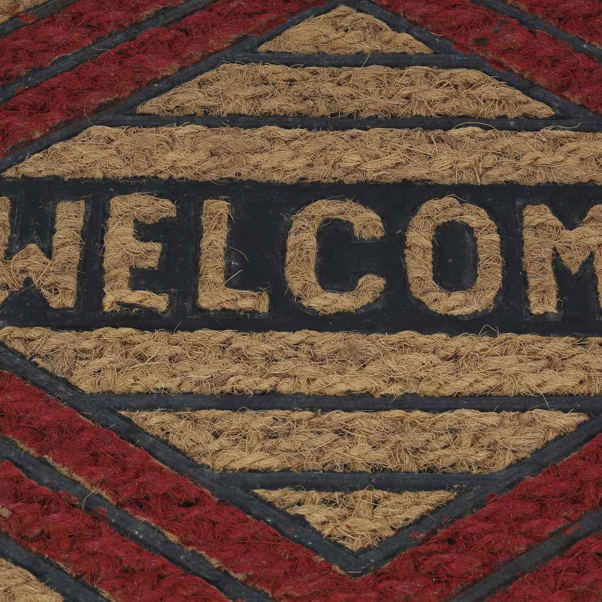 Door mat coconut fiber "Welcome" red