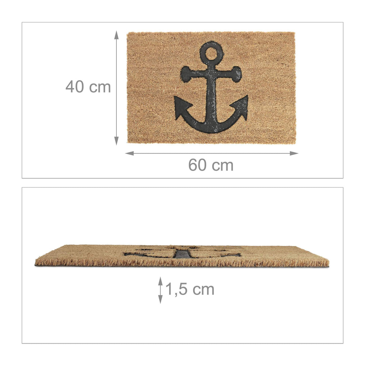 Doormat coconut fiber anchor