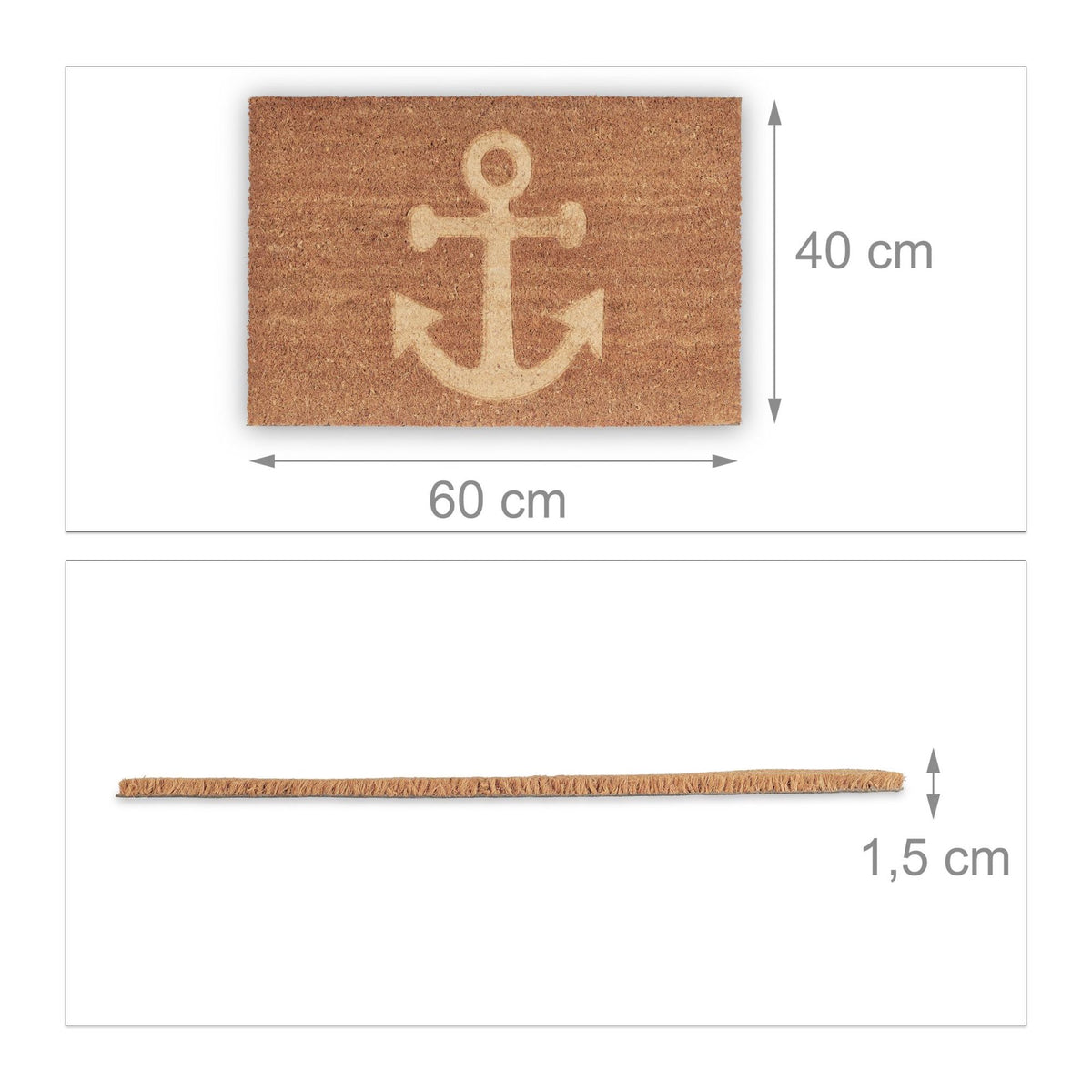 Doormat coconut fiber anchor