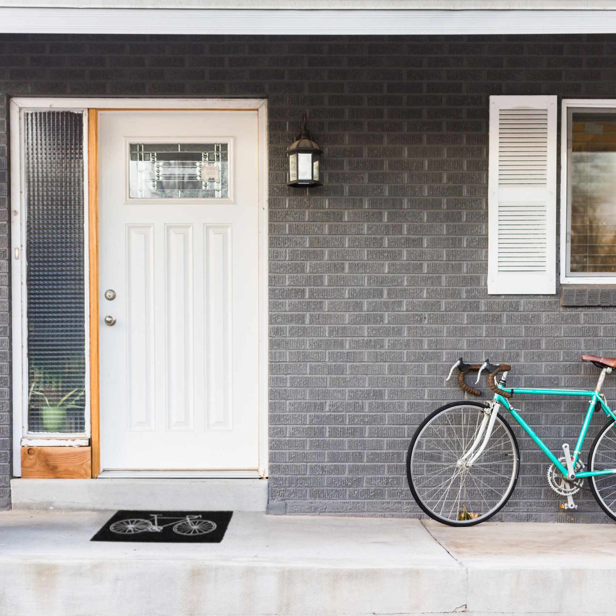 Doormat coconut fiber bicycle