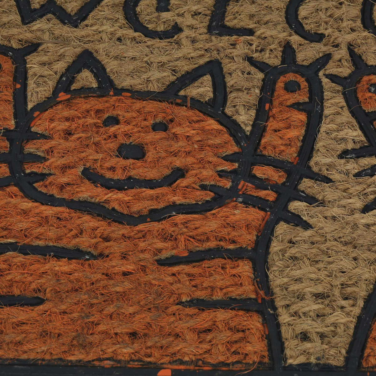 Door mat coconut fiber cats