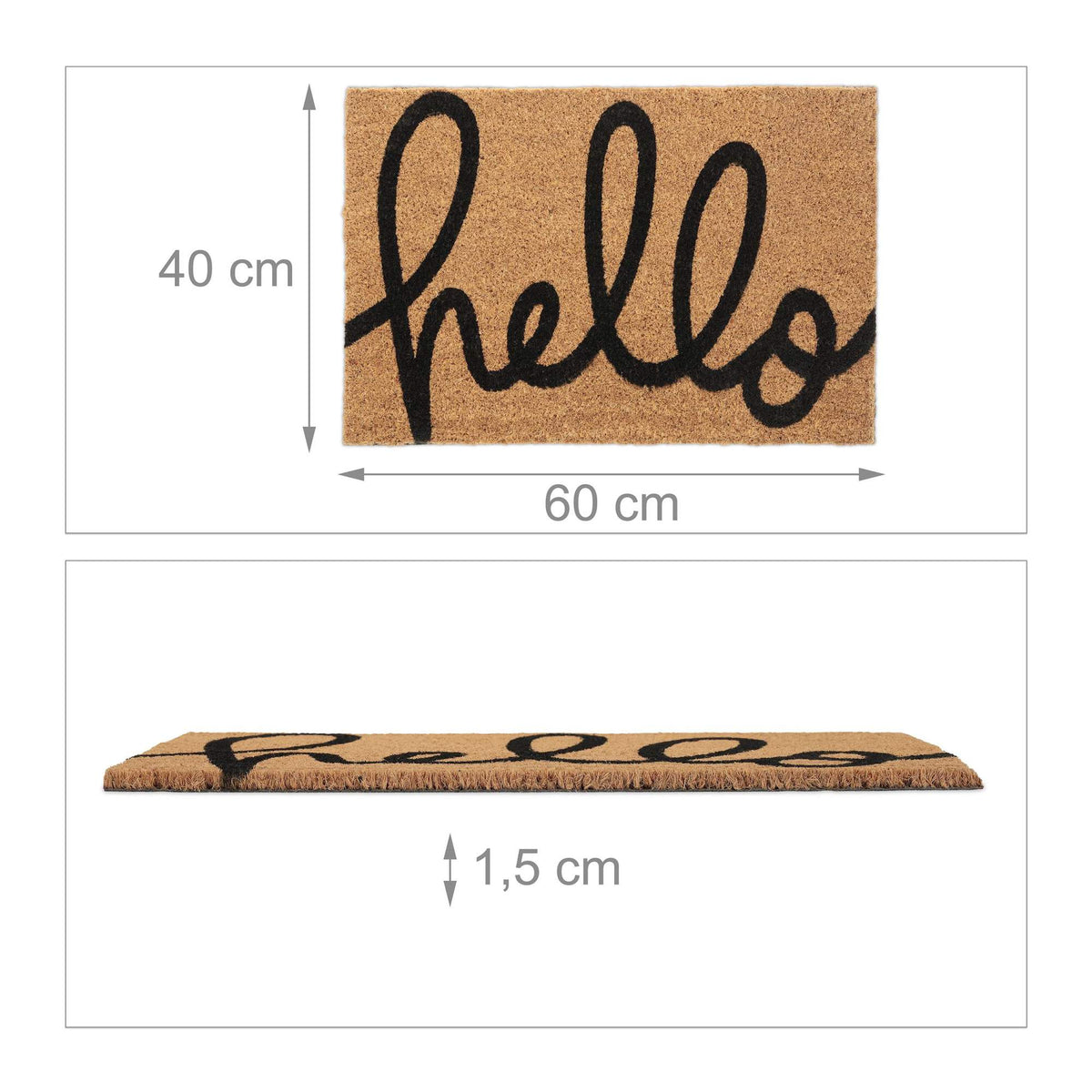 Door mat coconut fiber "hello"