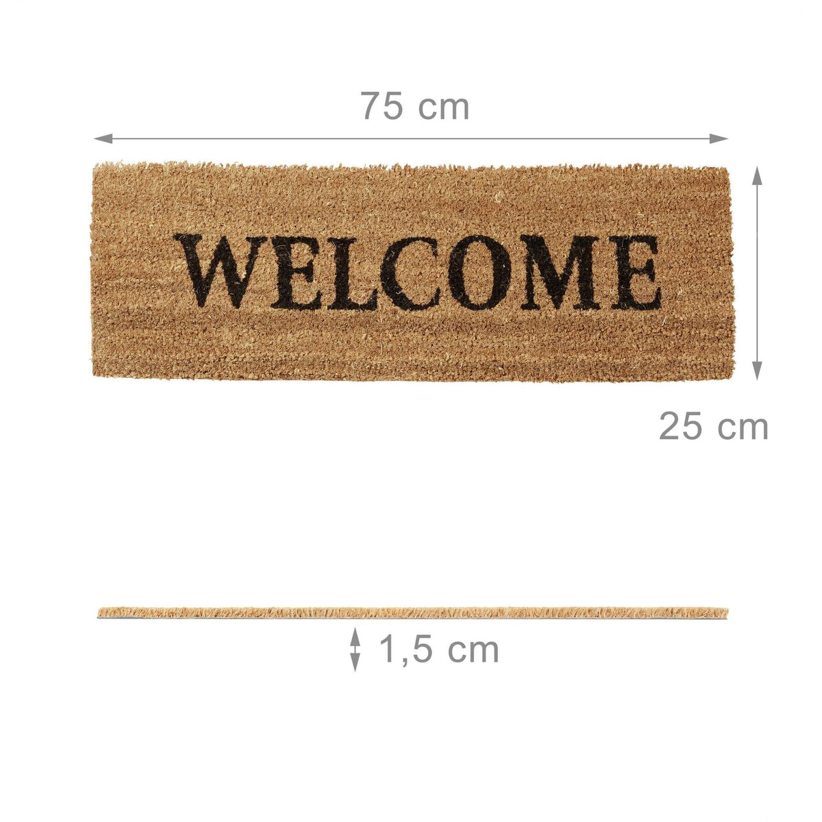 Door mat coconut fiber narrow "Welcome"