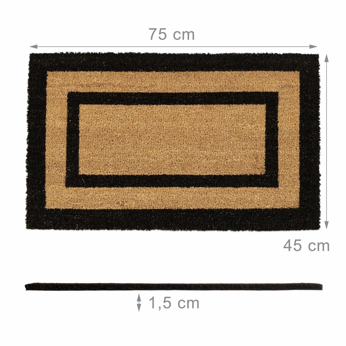 Doormat coconut fiber oblong 75 X 45