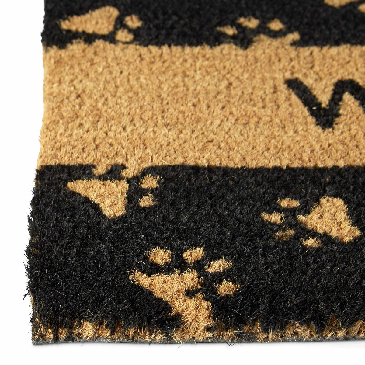 Door mat coconut fiber paws WELCOME