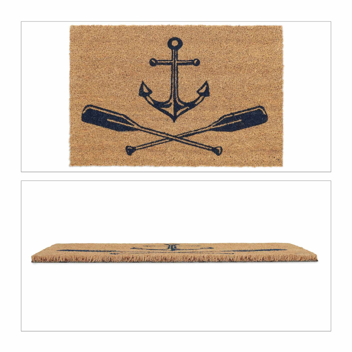 Doormat coconut fiber with anchor & oars