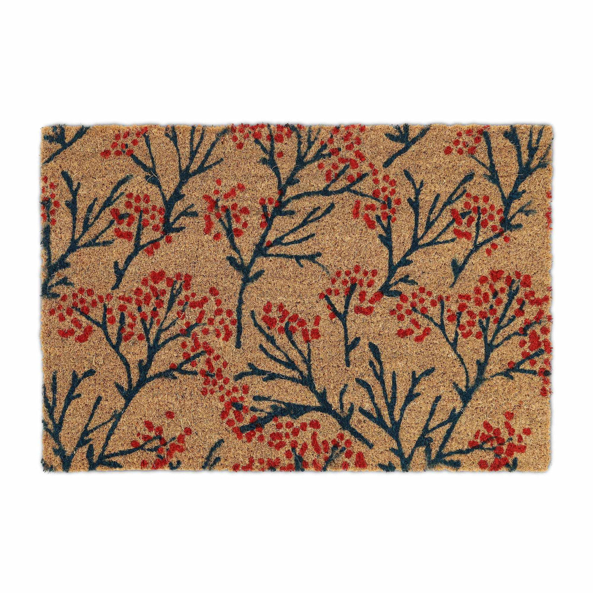 Door mat coconut fiber with branch pattern