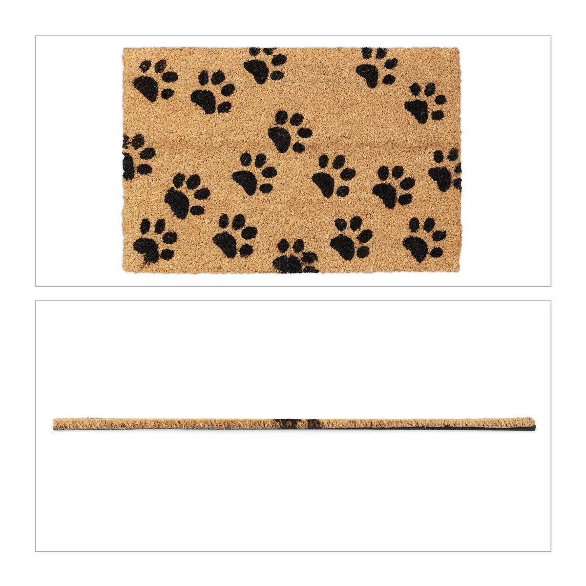 Doormat coconut fiber with paws