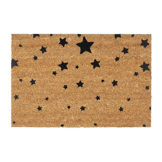 Door mat coconut fiber with star motif