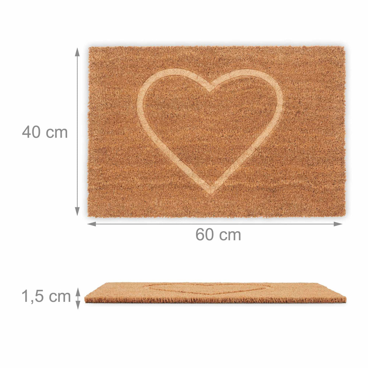 Door mat coconut heart