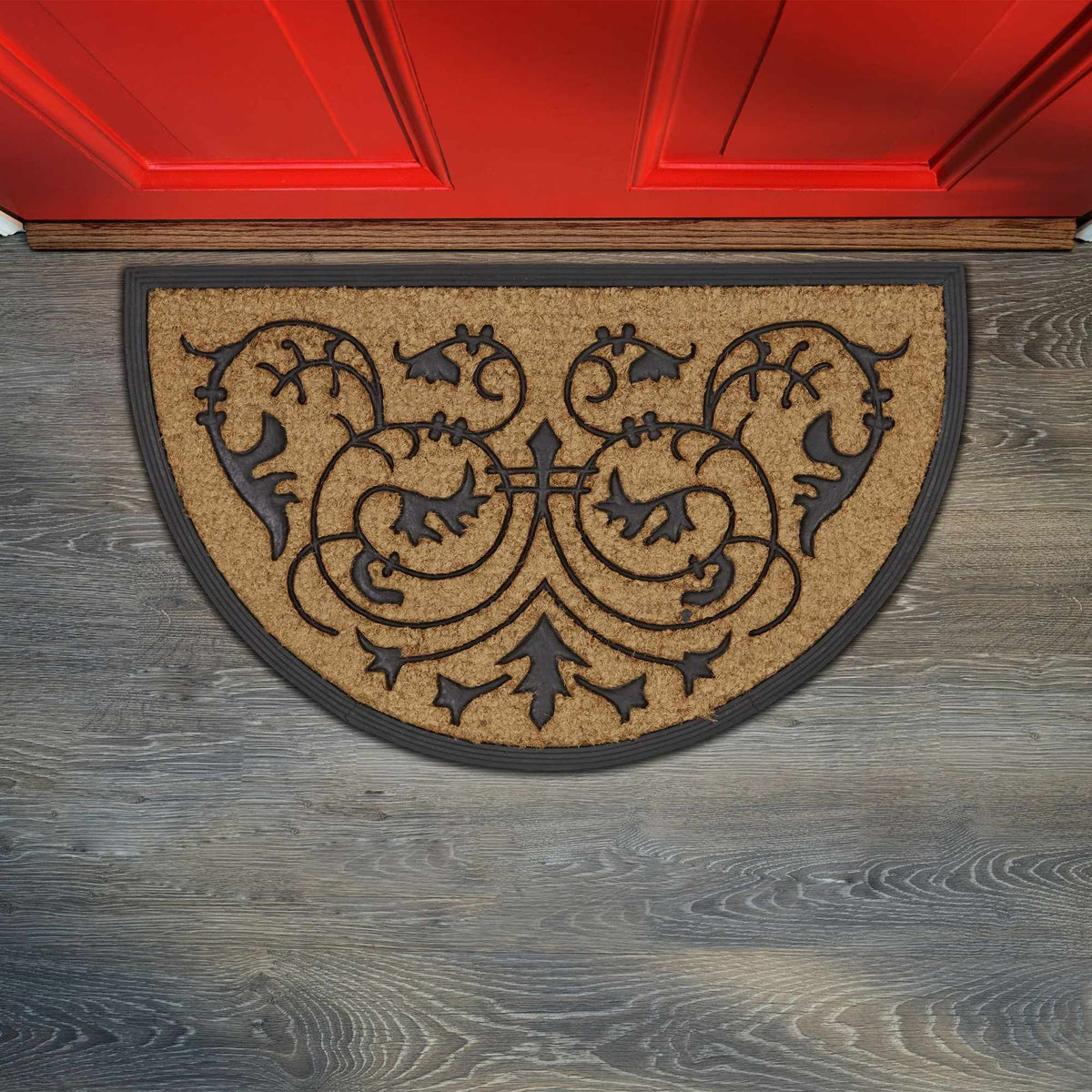 Door mat coconut semicircular 60x100 cm