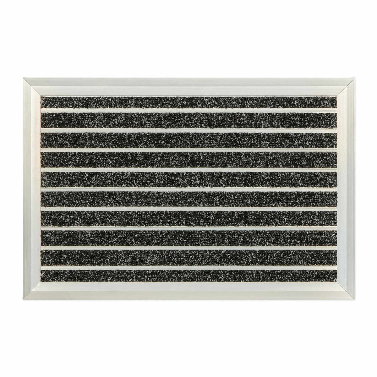 Doormat in aluminum black