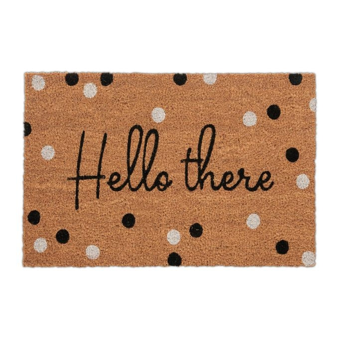 Door mat in coconut "Hello there"