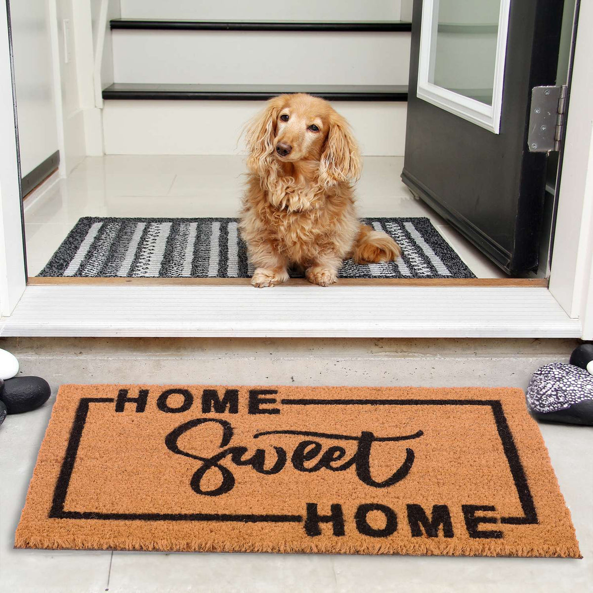 Door mat in coconut Home Sweet Home
