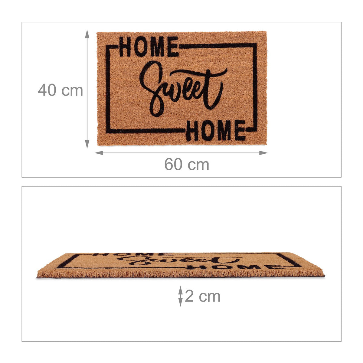 Door mat in coconut Home Sweet Home