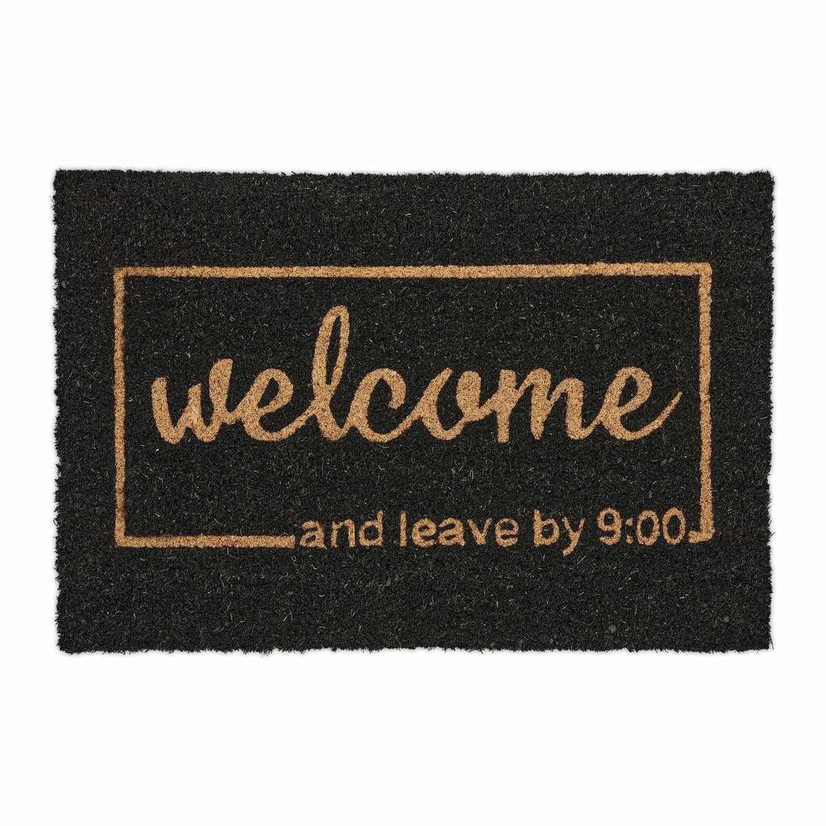 Door mat in coconut "Welcome and leave 9